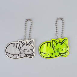 Цена за 6 шт. Светоотражающий элемент «Кошечка», двусторонний, 5.5×3.7 см, МИКС