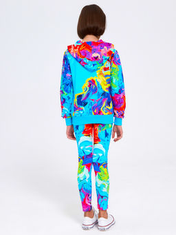 Толстовка "Краски",бирюзовый