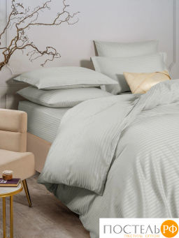 К-т наволочек CASSIA ЛЮКС страйп сатин с-сер