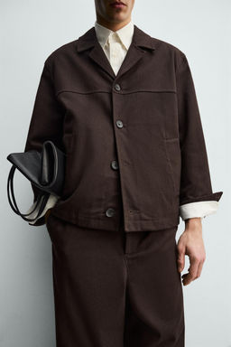 SOBRECAMISA ESTRUCTURA TWILL / Granate