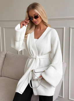 K13042 Кардиган OVER SIZE СЛИВКИ