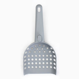 Цена за 4 шт. Совок для кошачьего туалета, 23×11×5.5, пластик, серый