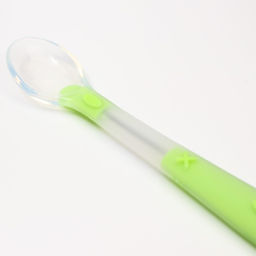 Ложка детская для кормления силиконовая, от 5 мес., цвет зеленый - Крошка я фото 3