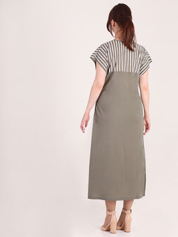 Платье летнее длинное больших размеров со стразами - Almond фото 9