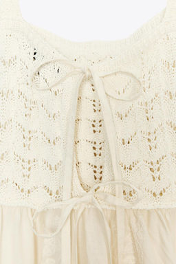 CONTRASTING KNIT DRESS - Zara фото 9