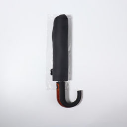 Зонт полуавтоматический «Гром», эпонж, 3 сложения, 8 спиц, R=48/55 см, d=96 см, чёрный