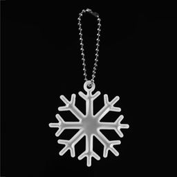 Цена за 4 шт. Светоотражающий элемент «Снежинка», 5.5×5 см, цвет белый