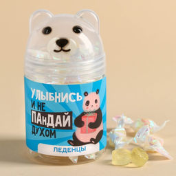 Леденцы в банке - мишка Улыбнись, 50 г.