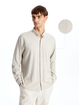 Regular Fit Uzun Kollu Erkek Dokulu G?mlek