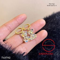 Серьги переливающиеся мишки