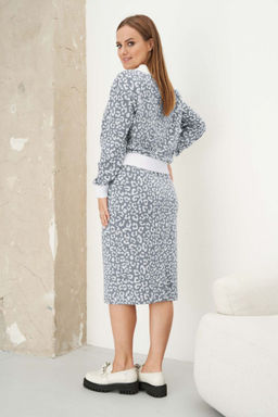 Костюм юбочный 4612 серый - Fantazia mod фото 2