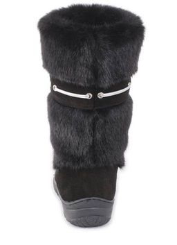 Унты женские на литой подошве черные, норка черная - Roshva фото 3