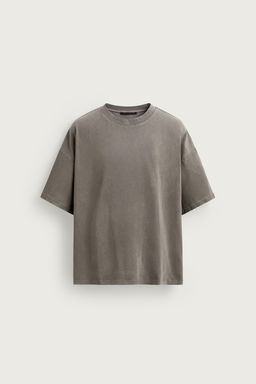 CAMISETA B?SICA LAVADA / Gris - Zara фото 8