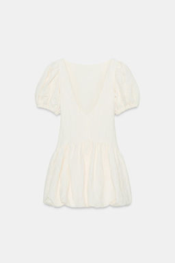 VESTIDO CORTO GLOBO JACQUARD / Crudo - Zara фото 7