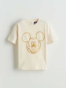 Mickey Mouse Bask?l? Erkek ?ocuk Ti??rt