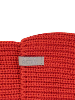 Комплект вязаный красный Ш-118 (56-58)