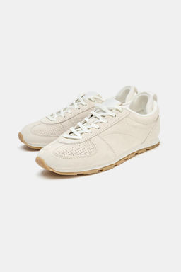 SPLIT SUEDE RUNNING TRAINERS - Zara фото 14