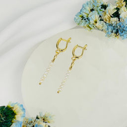 Серьги длинные из Жемчуга