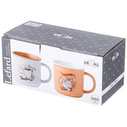 НАБОР КРУЖЕК LEFARD КОФЕМАНИЯ 2 ПР. 355МЛ  фото 2