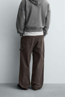 RELAXED FIT CARPENTER POCKET TROUSERS - Zara фото 3