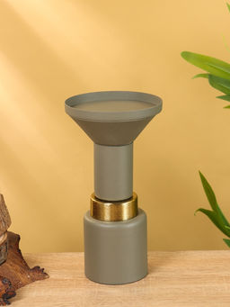 Подсвечник на 1 свечу текстурный «Графитовый», 10.5×10.5×19.5 см