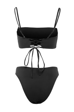 Siyah Straplez Kapl_ High Leg Regular Bikini Tak_m_ TBESS26BT00139 - Trendyolmilla фото 6