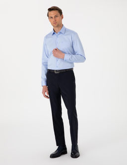 Koyu Mavi Regular Fit Uzun Kollu Basic G_mlek
