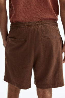 Pantal?n corto en mezcla de lino Relaxed Fit - H&m фото 7