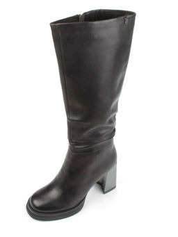 02-B6233-6051-3BM-1 BLACK Сапоги зимние женские (натуральная кожа, натуральный мех) - Фабричный китай фото 5