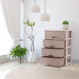 Комод "Колорит" 4-х секцион. широкий (бежевый) М8759