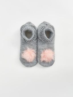 Ponpon Detayl? Kaymaz Taban Kad?n Ev ?orab?