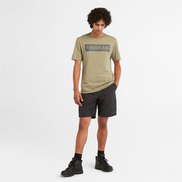 Футболка Timberland T-Shirt Brand Carrier Linear Graphic Regular оливковая  фото 4