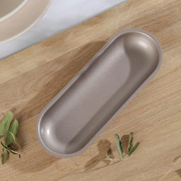 Форма для выпечки «Овал», 19×7×2.5 см, антипригарное покрытие, золотистая