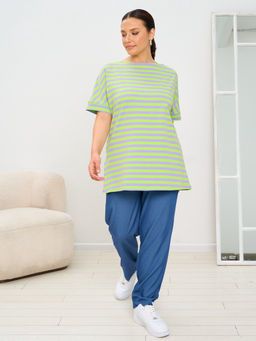 Футболка женская MR0251SS3 l.green/violet - Maxroses фото 3