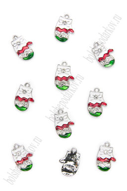 Подвеска металл "Варежка" (10 шт) SF-7343