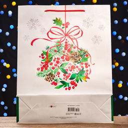 Пакет подарочный Счастливого Нового Года, 33 х 42,5 х 10 см