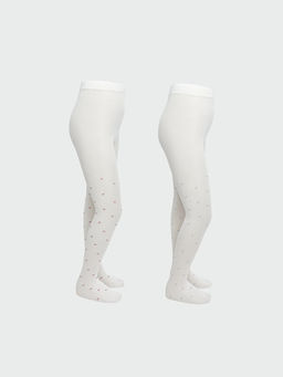 Fiyonk Bask?l? K?z ?ocuk ?nce K?lotlu ?orap 2li