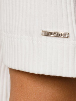 VILATTE / Водолазка из фактурного трикотажа в рубчик  фото 4