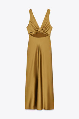 SATIN MIDI DRESS - Zara фото 15