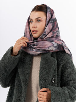 Большой, мягкий, тонкий и очень нежный двусторонний палантин с рисунком - Tantino фото 6