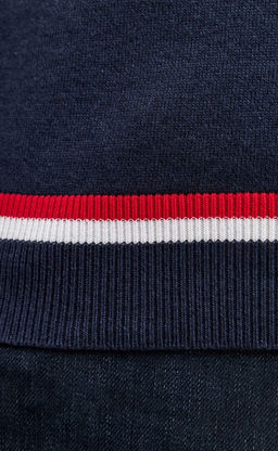 Пуловер однотонный мужской с V-образным вырезом F021-15-0046 blue melange - Fine joyce фото 7