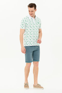 U. S. Polo Assn Мужская зеленая футболка с воротником-поло - U.s. polo assn фото 18