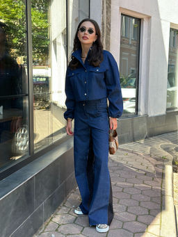 Брюки AURA 4153-170 тёмно-синий деним