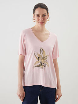 V Yaka Bask?l? Kad?n Ti??rt