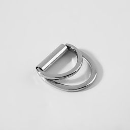 Цена за 2 шт. Полукольцо для сумок двойное, d = 20 мм, толщина - 1 мм, 2 шт, цвет серебряный - Арт узор фото 3