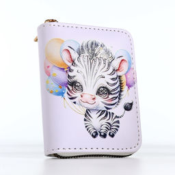 Кошелёк на молнии «Зебра», белый