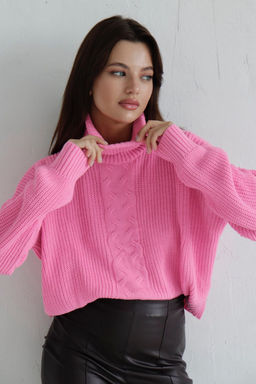 10209 Свитер короткий розовый - Martichelli фото 23