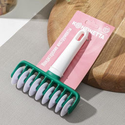 Валик для нарезки полос из теста KONFINETTA «Сладость», 14×17×4 см, пластик, белый