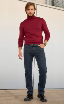 Водолазка мужская F121-01-868 бордовая - Fine joyce фото 10