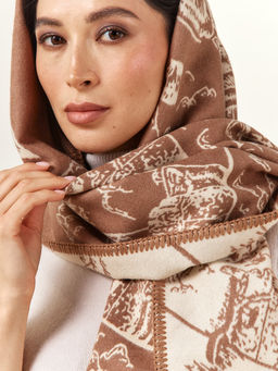 в составе ШЕРСТЬ  и КАШЕМИР Большой, мягкий, теплый  двусторонний палантин - Tantino фото 8